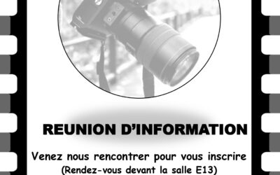 Club Photo & Vidéo Réunion d’information